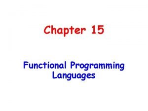 Fundamentals of functional programming language