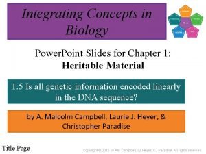 Integrating concepts in biology