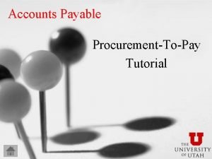 Accounts payable tutorial