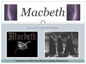 Simply shakespeare macbeth