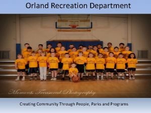 Orland recreation department