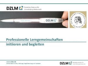 Professionelle Lerngemeinschaften initiieren und begleiten www dzlm de