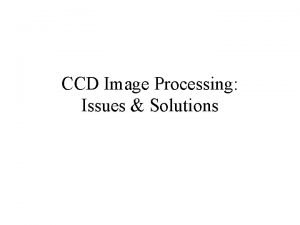 Ccd image processing