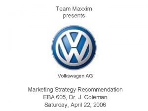 Volkswagen marketing mix