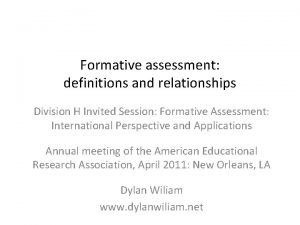 Formative assessment معنى