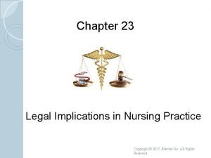 Chapter 23 Legal Implications in Nursing Practice Copyright