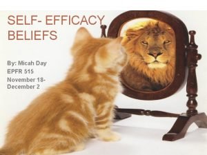 SELF EFFICACY BELIEFS By Micah Day EPFR 515