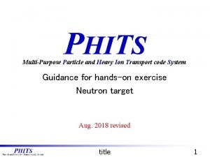 Phits code