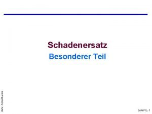 Schadenersatz Barta Zivilrecht online Besonderer Teil So Wi