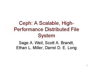 Ceph scalability