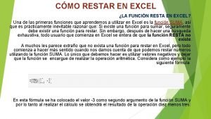 Como restar en excel