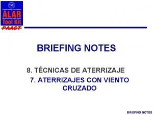 PAAST BRIEFING NOTES 8 TCNICAS DE ATERRIZAJE 7