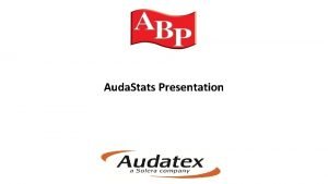 Auda Stats Presentation 2016 Auda Stats Auda Stats