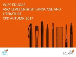 WJEC EDUQAS ASA LEVEL ENGLISH LANGUAGE AND LITERATURE