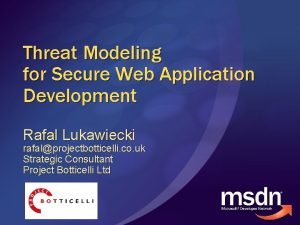 Threat modelling web application