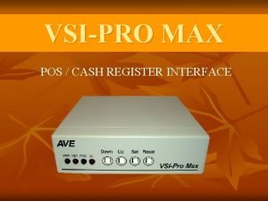 Cash register interface Cash register interface