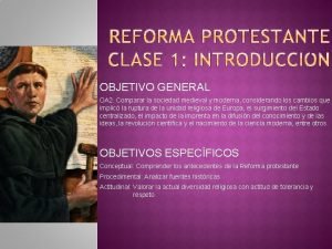 Personajes principales de la reforma protestante