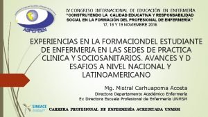 IV CONGRESO INTERNACIONAL DE EDUCACIN EN ENFERMERA CONSTRUYENDO