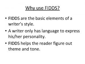 Fidds examples