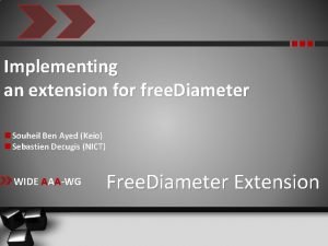 Implementing an extension for free Diameter Souheil Ben