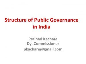 Indian government structure ppt