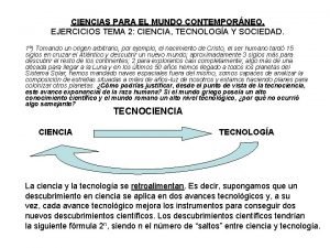 CIENCIAS PARA EL MUNDO CONTEMPORNEO EJERCICIOS TEMA 2