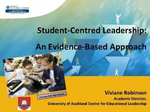 StudentCentred Leadership An EvidenceBased Approach ool h Sch