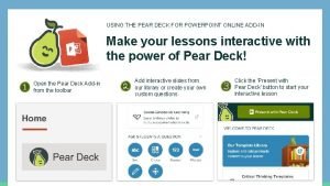 Pear deck add in powerpoint