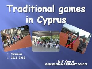 Traditional games in cyprus