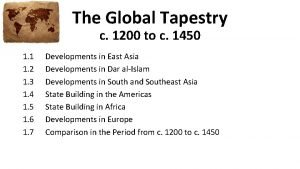 The global tapestry from c.1200 to c.1450