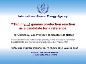 International Atomic Energy Agency 48 Tin n 948