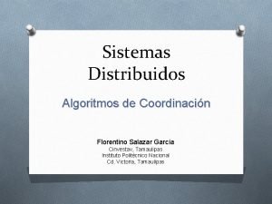 Sistemas distribuidos basados en coordinación