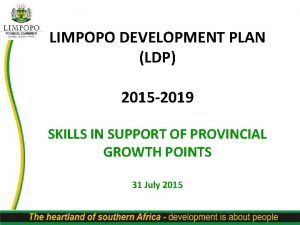 Limpopo provincial growth and development strategy