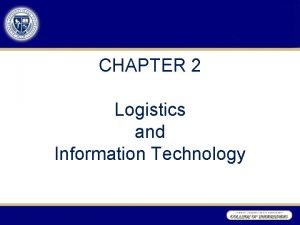 Logistics information technology Logistics information technology