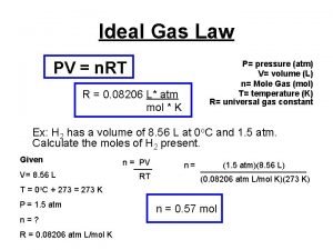 Ideal gas law find n