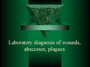 Laboratory diagnosis of wounds abscesses plagues Cutaneous infections