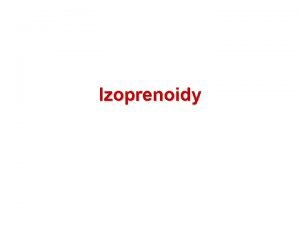 Izoprenoidy