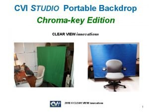 CVI STUDIO Portable Backdrop Chromakey Edition CLEAR VIEW