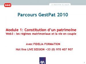 La sparation du couple Parcours Gest Pat 2010