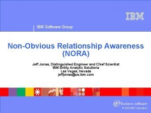 Non obvious relationship awareness nora