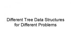 Tree data structure problems