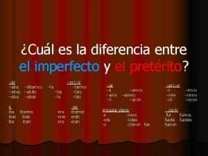 Cul es la diferencia entre el imperfecto y