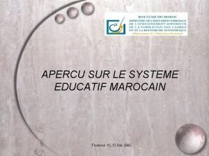 Systeme educatif maroc