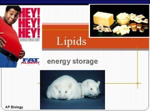 Lipids energy storage AP Biology Lipids are composed