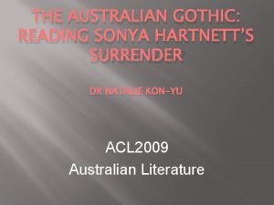 Australian gothic definition