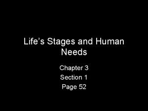 7 basic human needs for survival