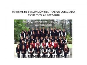 Informe de trabajo colegiado