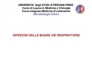 UNIVERSITA degli STUDI di PERUGIATERNI Corso di Laurea