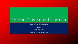 Heroes robert cormier summary