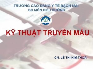 TRNG CAO NG Y T BCH MAI B